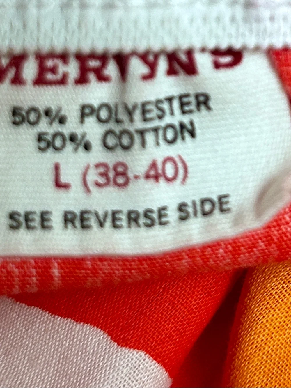 Mervyn’s ~ Men’s Large ~ Red W/ Multi-Colors Abstract ~ Retro ~ Boxer Shorts